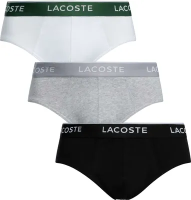Produktbild von Lacoste 3 Pack Baumwolle Stretch Slip, Mehrfarbig L