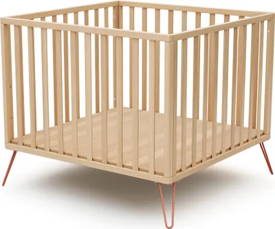 Immagine prodotto di JURABABY - Box bambini ONLY legno - Faggio/Terracotta - 100 x 100 cm