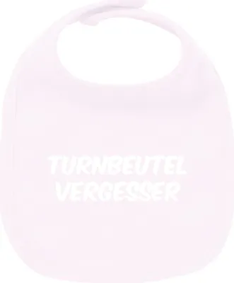 Produktbild von Huuraa Uni Babylatz Turnbeutelvergesser Schriftzug Geschenk Babypink Bio Baumwolle Turnbeutelvergesser Mitbringsel