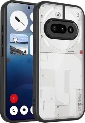 Produktbild von Hülle für Nothing Phone 3A Transparente Rückseite TPU Bumper Stoßfest Handyhülle Schwarz
