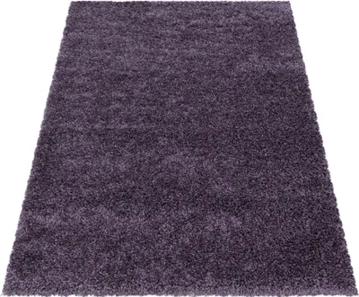 Produktbild von Teppich Wohnzimmer Hochflor Violett 160x230 Rechteck Unicolor - Einfarbig aus Polypropylen