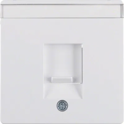 Produktbild von Berker Zentralstück mit Staubschutzschieber und Beschriftungsfeld Q.x polarweiß, samt, Weiß, Thermoplast, konventionell, Berker, Q.1/Q.3/Q.7/Q.9, 10 Stück(e)