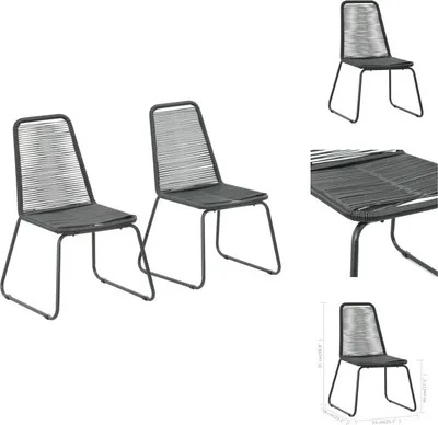Produktbild von vidaXL Gartenstühle 2 Stk. Poly Rattan Schwarz -  Gartenstühle