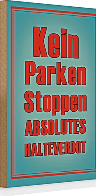 Produktbild von Holzschild Parken 20x30cm kein Parken Stoppen Halteverbot