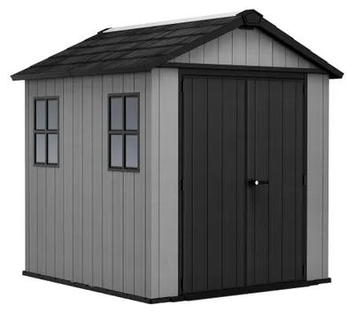 Produktbild von Oneonta - Gartenhaus, 230x224x246h cm Grau, abschließbar, Harzfinish