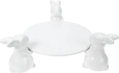 Produktbild von Keramische Osterteller mit Hase Dekoration