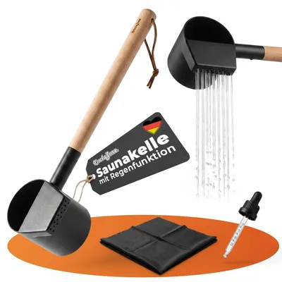 Produktbild von Edelstahl-Saunaduschkabine mit Regeneffekt