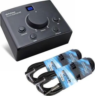 Produktbild von Presonus Micro Station BT Monitor-Controller mit 2x Kabel