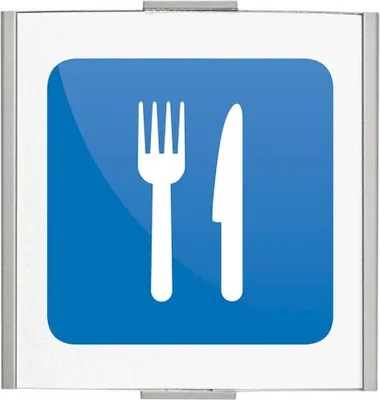 Produktbild von FRANKFURT Türschild 120x120mm mit Piktogramm Restaurant