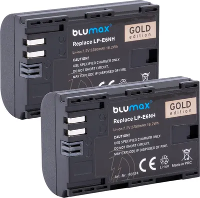 Produktbild von 2x Akku + LCD Lader für Canon LP-E6NH EOS R5 R7 R6 Mark II 80D IV LP-E6N 2250mAh