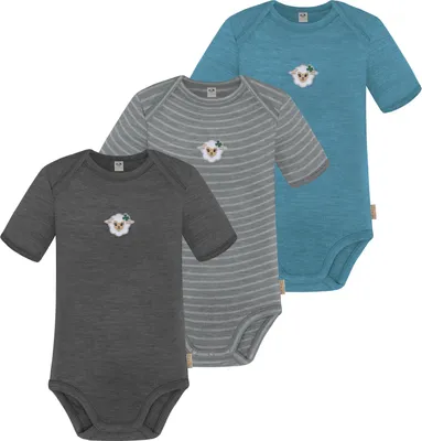 Produktbild von normani 3er Set Baby Merino Body Kurzarm