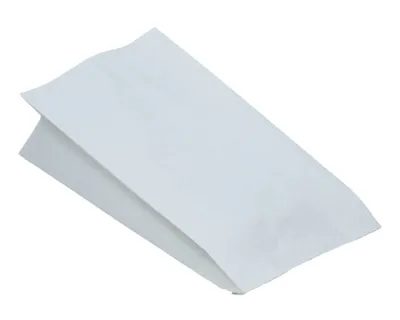Produktbild von 100x Papierbeutel fettdicht weiß ohne Druck 10,5+5,5 x 24 cm