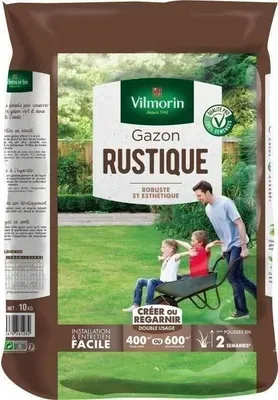 Obrázek produktu pro Travní semeno Rustikal Vilmorin, 10 kg, 10 % vyšší klíčivost, 400–600 m², 100 % čisté osivo
