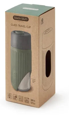 Produktbild von black+blum TC-GR010, 340 ml, Tägliche Nutzung, Olive, Glas, Nylon, Polyoxymethylen (POM), Polypropylen (PP), Silikon, Erwachsener, Mann/Frau