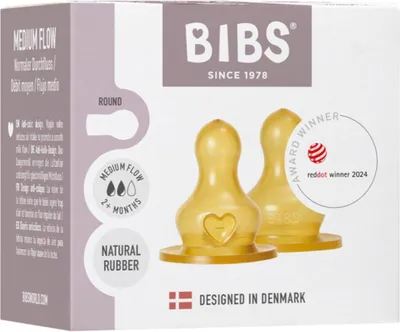 Productafbeelding van Bibs Medium Flow 2+ Maanden Flessenspenen (2 stuks)