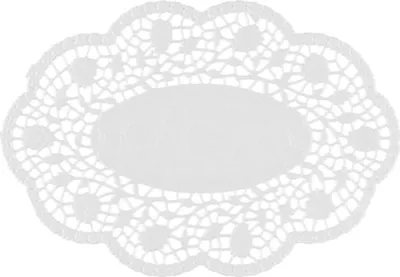 Produktbild von Papstar Mokkadeckchen aus Papier oval weiß 22 x 15 cm 500 Stück