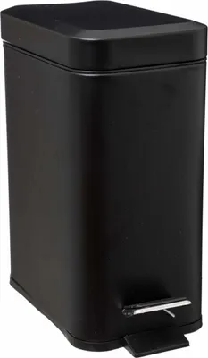 A black rectangular pedal bin.