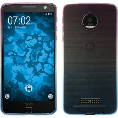 Produktbild von PhoneNatic Case kompatibel mit Lenovo Moto Z - Design:04 Silikon Hülle Ombrè + 2 Schutzfolien