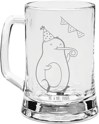 Produktbild von Mr. & Mrs. Panda Krug Avocado Geburtstag - Transparent - Geschenk, Feier, Seidel, Bierkrug Mit Gravur, Humpen, Glas, Überraschung, Party, Frucht, Bierhumpen
