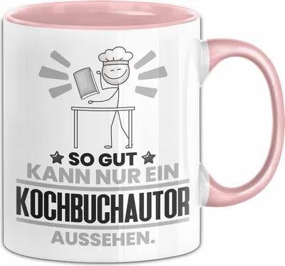 Produktbild von Kochbuchautor Geschenk Tasse So Gut Kann Nur Ein Kochbuchautor Aussehen Geschenkidee Kaffee-Becher (Rosa)