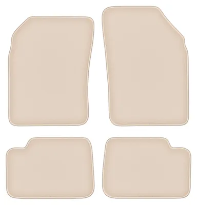 Produktbild von DURBAN Beige Velours-Fußmatten-Set für Nissan Micra K11 Schrägheck (1992-2003)
