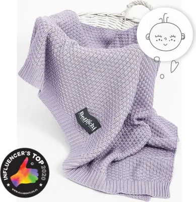 Immagine prodotto di Bellochi Coperta per bambini in bambù 80x100 cm, 100% bambù, lavendlove