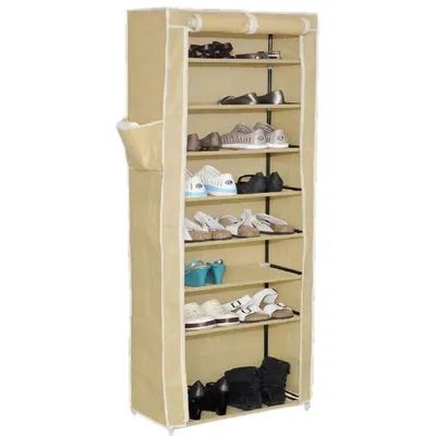 Produktbild von Schuh-Stoffschrank Beige mit 8 Ablagen