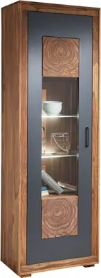 Image de MASSIVMOEBEL24 | Vitrine 66x40 Palissandre teinté Brun TURIN #01