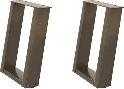 Immagine prodotto di Gambe per Tavolino da Caffè a Forma di U 2 pz Acciaio Naturale 28x(42-43) cm Acciaio