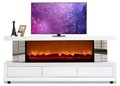 Produktbild von Hochwertiger TV-Lowboard mit Bluetooth-Musik und integriertem Kamin