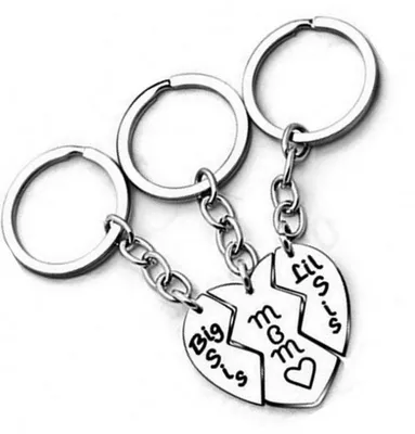 Productafbeelding van Moeder-zus sleutelhanger - Familie sleutelhanger - Zussen en moeder - 3 hangers - 3-delig - Zilverkleurig - CHPN