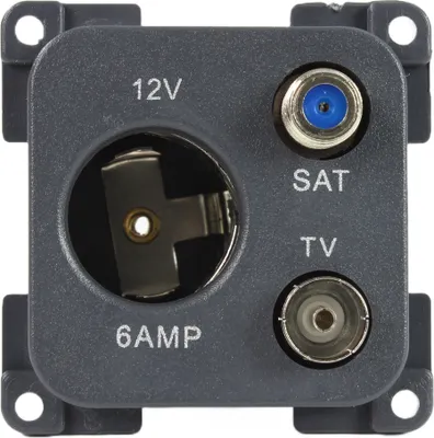 Image de C-Line Presto Inprojal CBE 12 Volt Prise Sat TV caravane camping-car anthracite