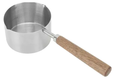 Image de Mini-casserole en acier inoxydable 304 avec poignée ergonomique, protection anti-brûlure, chauffe-lait et chauffe-beurre portable, 200 ml