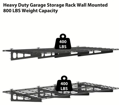 Image de Étagère murale pour garage, étagères en métal robustes, capacité de charge jusqu'à 362 kg