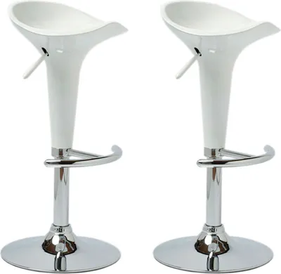 Produktbild von Barhocker 2er Set Hocker SYLVIO Farbe- Weiss