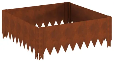 Obrázek produktu pro vidaXL Trávníková obruba 60 x 60 x 20 cm, ocel, rezavá