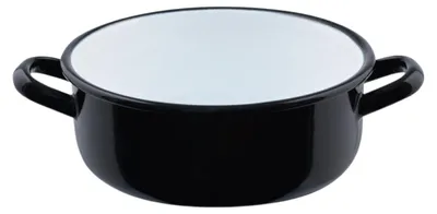 Produktbild von RIESS 0240-017, 2 l, Schwarz, Weiß, Emaille, Keramik, Gas, Induktion, Schwarz, Emaille
