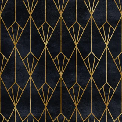Produktbild von Royal Samt Stoff Polyester Zum Nähen - Motiv geometrische Art Deco
