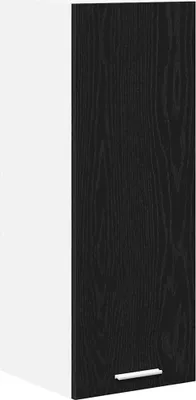 Produktbild von vidaXL Hängeschrank mit Tür Schwarze Eiche und Weiß 30 x 31 x 80 cm