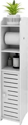 Produktbild von Badezimmerschrank Badschrank Badezimmerschrank Standregal mit 1 Tür Weiß