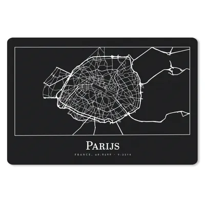 Produktbild von MuchoWow® Schreibtischunterlage Paris - Karte - Stadtplan 60x40 cm - XXL Mauspad - Großes Mauspad
