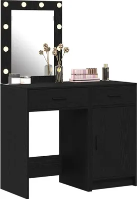 Obrázok produktu pre vidaXL Toaletný stolík 2 ks čierny 50 x 41 x 135 cm Materiál na báze dreva