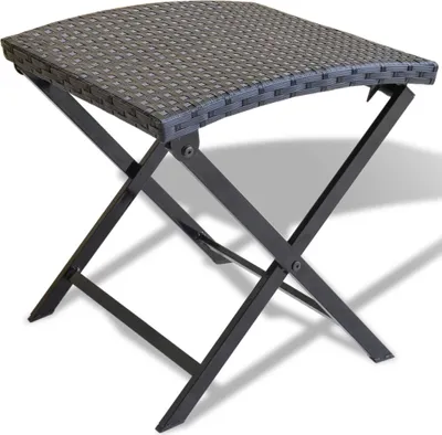 Immagine prodotto di Sgabello pieghevole VidaXL in rattan sintetico nero