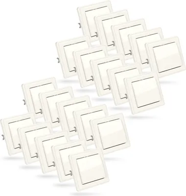 Produktbild von ABSINA Unterputz Kreuzschalter in weiß - 20x Schalter 250V AC, 10A, IP20 - Lichtschalter, Unterputzschalter