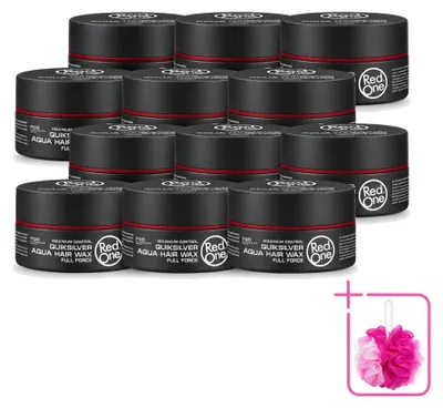Productafbeelding van 12 x Red One Quicksilver Aqua haarcrème - Sterke hold en glans - 150 ml - Voordeelverpakking - 12 stuks