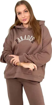Immagine prodotto di Set in cotone con scritta "Paradise Mocca" ricamata