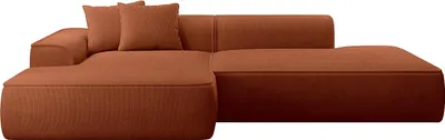 Produktbild von Ecksofa - Ecke links - Cord - Terrakotta - ERYNEL