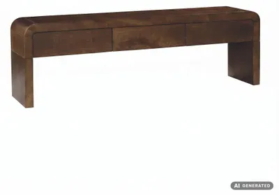 Lowboard Mango Massivholz 160 cm mit 3 Schubladen, grifflos – Ansicht 1, KI-generiertes Bild