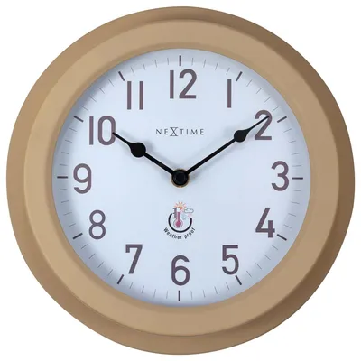 Productafbeelding van NeXtime - 4301BR - Wandklok - 22cm - braun - Poppy