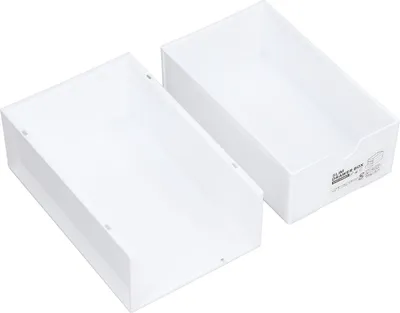 Image de Boîte de rangement, empilable, en PP, grande capacité, avec tiroir, pour un rangement trié, blanc
